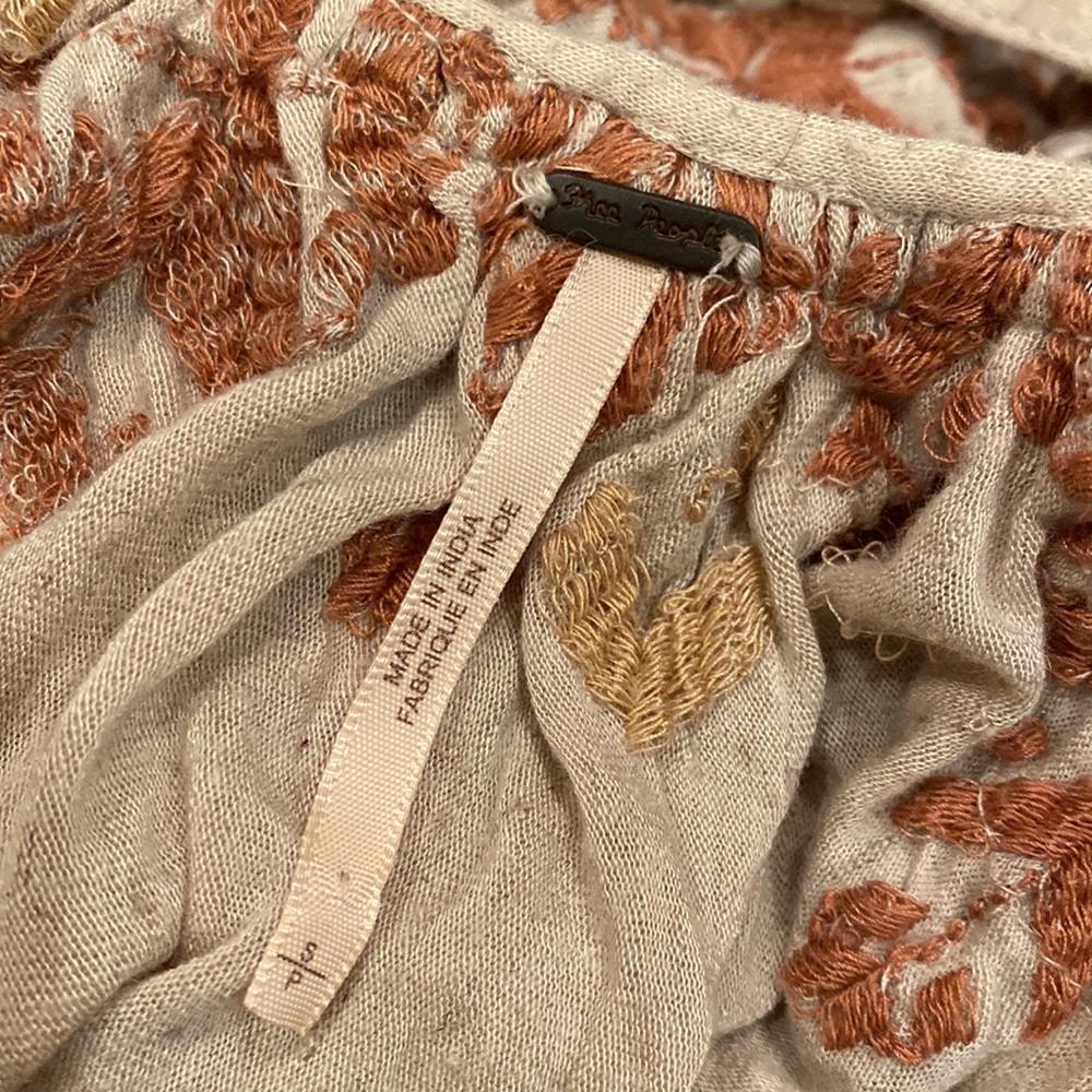 Free People off the shoulder embroidered top - Picture 3 of 5